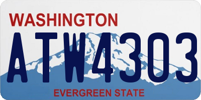 WA license plate ATW4303