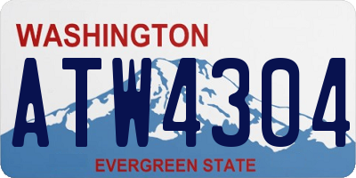 WA license plate ATW4304