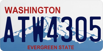 WA license plate ATW4305