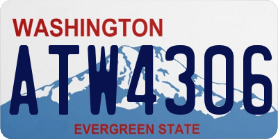 WA license plate ATW4306