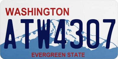 WA license plate ATW4307