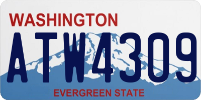 WA license plate ATW4309