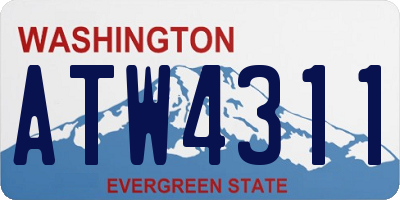 WA license plate ATW4311