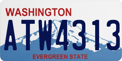 WA license plate ATW4313