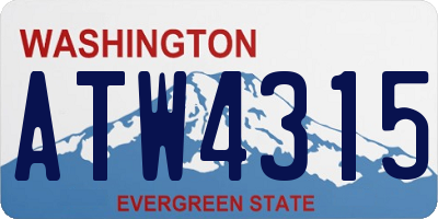 WA license plate ATW4315