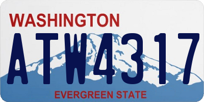 WA license plate ATW4317