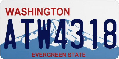 WA license plate ATW4318