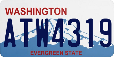 WA license plate ATW4319