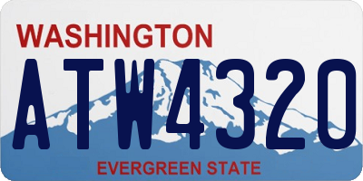 WA license plate ATW4320