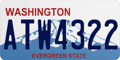 WA license plate ATW4322