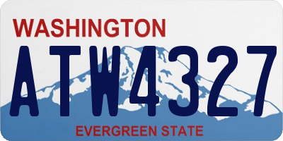 WA license plate ATW4327