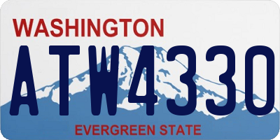 WA license plate ATW4330