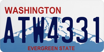 WA license plate ATW4331