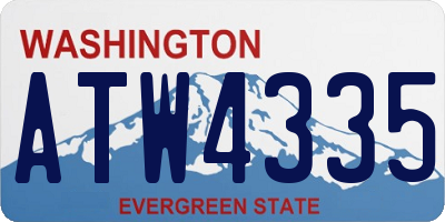 WA license plate ATW4335