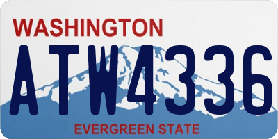 WA license plate ATW4336