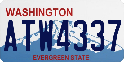 WA license plate ATW4337