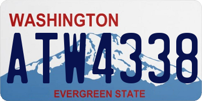 WA license plate ATW4338