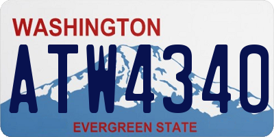WA license plate ATW4340