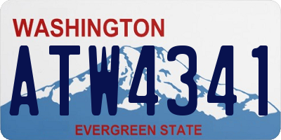 WA license plate ATW4341