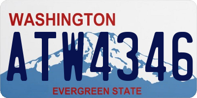 WA license plate ATW4346