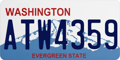 WA license plate ATW4359