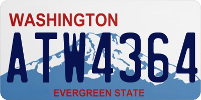 WA license plate ATW4364