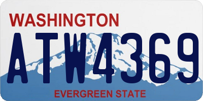WA license plate ATW4369
