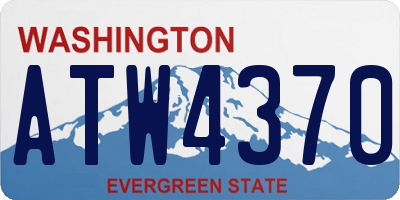 WA license plate ATW4370