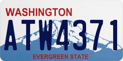 WA license plate ATW4371