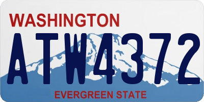 WA license plate ATW4372