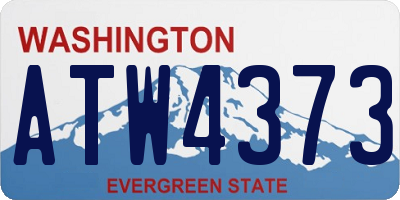 WA license plate ATW4373
