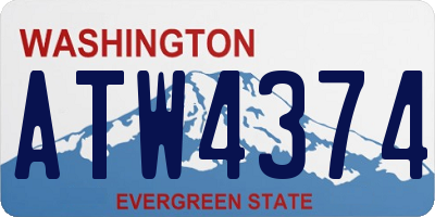 WA license plate ATW4374