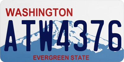 WA license plate ATW4376