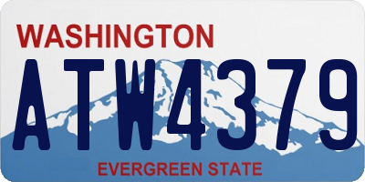 WA license plate ATW4379