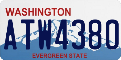 WA license plate ATW4380