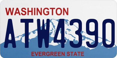 WA license plate ATW4390