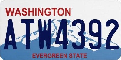WA license plate ATW4392