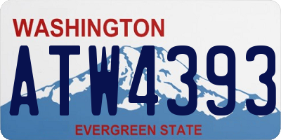 WA license plate ATW4393
