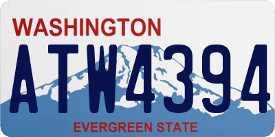 WA license plate ATW4394