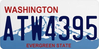 WA license plate ATW4395