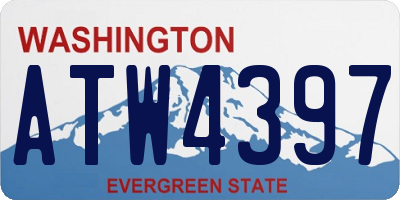 WA license plate ATW4397