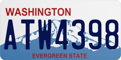 WA license plate ATW4398