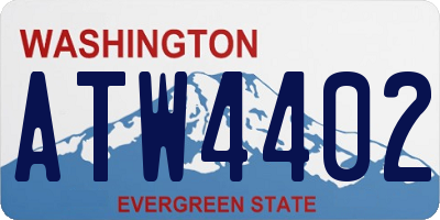 WA license plate ATW4402