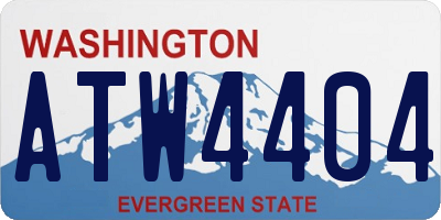 WA license plate ATW4404