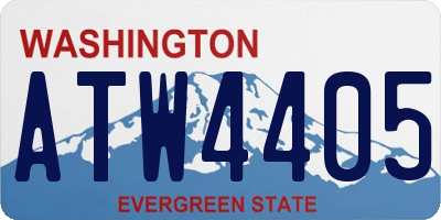 WA license plate ATW4405