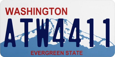 WA license plate ATW4411