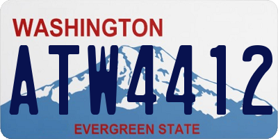 WA license plate ATW4412