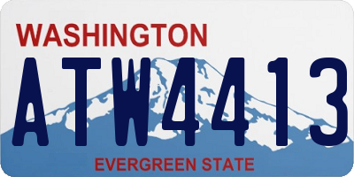 WA license plate ATW4413