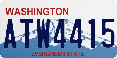 WA license plate ATW4415