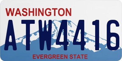 WA license plate ATW4416